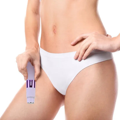 US Local 2 In 1 Bikini Trimmer For Women Dual Head Cordless Body Shaver IPX5 Waterproof Rechargeable Pubic Hair Razor Wet And Dry Use For Bikini Underarm Leg Arm Body Face