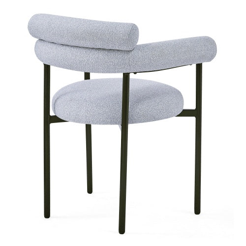 US Local Upholstered Armchair Dining Chairs With Metal Legs