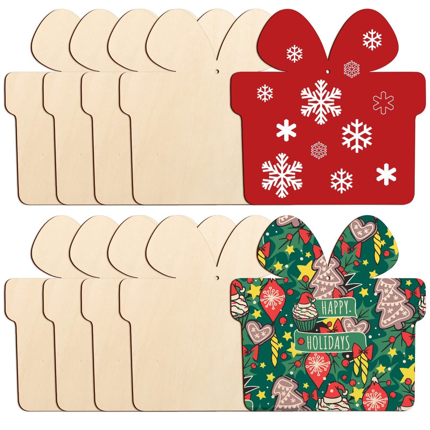 Wooden Craftwork Thanksgiving Snowflake Love Heart Big Pumpkin With Hole Handmade Pendant