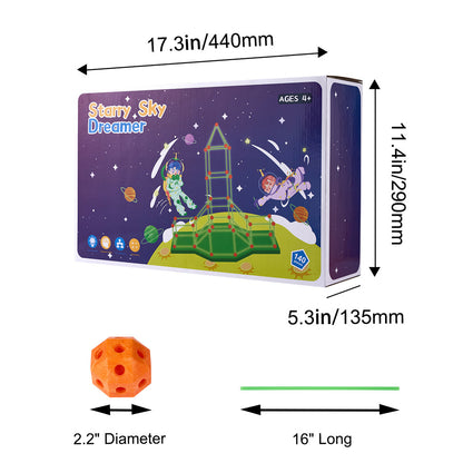 US Local VEVOR Tent Fort Building Kit For Kid Glow In The Dark STEM Construction Toy 140P