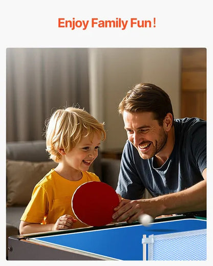 US Local 4-in-1 Combo Game Table Set, Air Hockey Table, Multi Combination Table With Air Hockey, Pool Billiard, Foosball, Ping Pong, Pushers & Pucks, Sports Arcade Table For Family Game Room Office