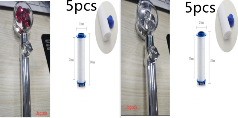 Turbo Propeller Shower Head Water Saving High Preassure Flow 360 Degrees With Fan Extension Showerhead Rainfall With Holder