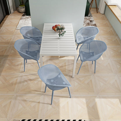 US Local 2 Pack Modern Lounge Chairs  Indoor Outdoor All-Weather PP Plastic, Lightweight For Patio, Beach, Living Room