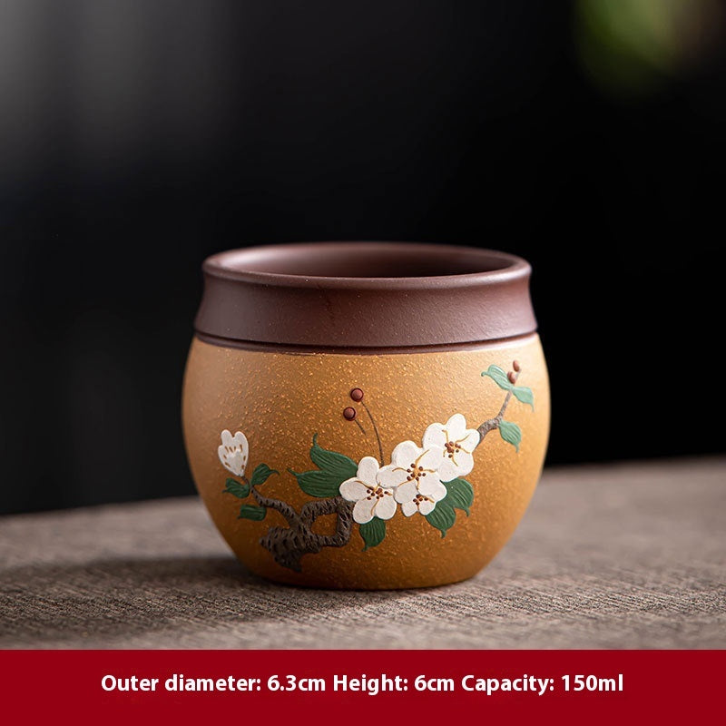 Yixing Purple Sand Pile Painting Personal Cup