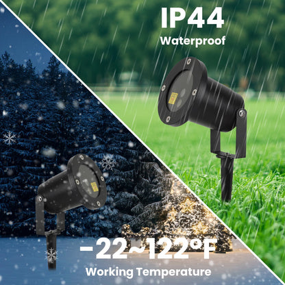 US Local 1 Pc Outdoor Laser Projector Light Red And Green Projection Light With 3 Modes 12 Speeds 6Hrs Timer IP44 Waterproof Firefly Landscape Light For Christmas Halloween Holiday New Year