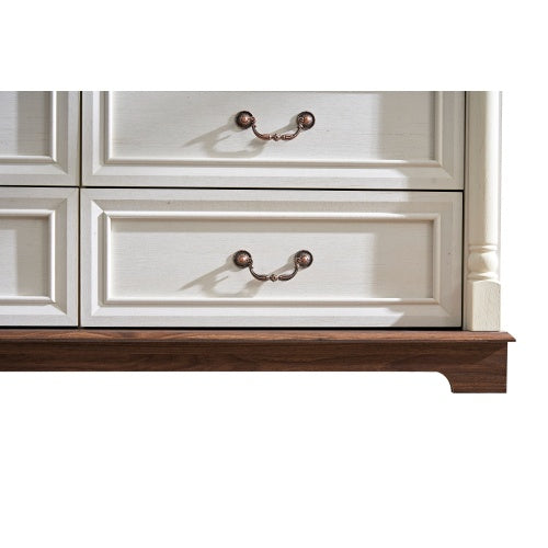 US Local 10 Drawer Dresser Chest For Bedroom With Wooden Base And Riser Trim, Wooden Rustic Rustic Chest Of Drawers, Storage Dresser For Bedroom, Living Room