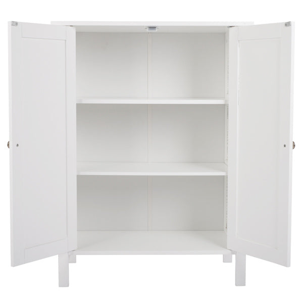 US Local White Double Door Bathroom Cabinet