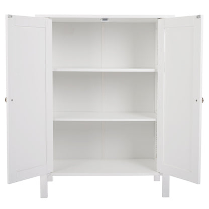 US Local White Double Door Bathroom Cabinet