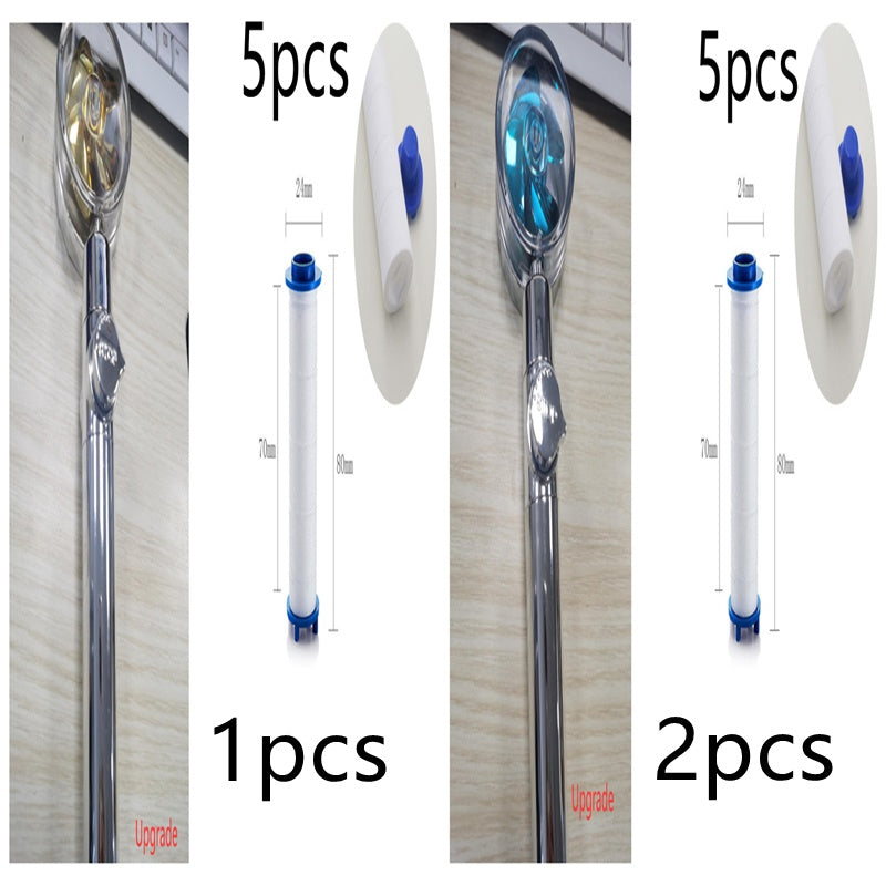 Turbo Propeller Shower Head Water Saving High Preassure Flow 360 Degrees With Fan Extension Showerhead Rainfall With Holder