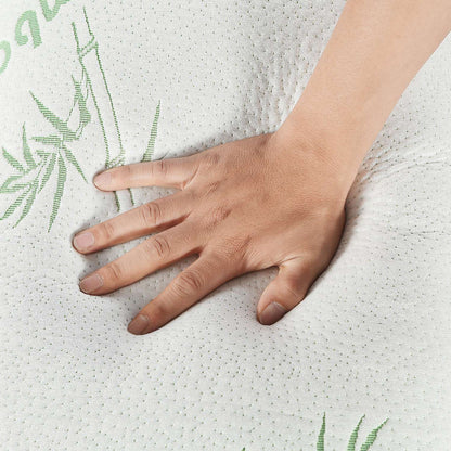 US Local 2Pcs Or 1Pcs Bamboo Memory Foam Pillow Hypoallergenic Bed Pillow For Head Neck Rest Sleeping Shredded Pillow Washable Cover Queen Size Pillow