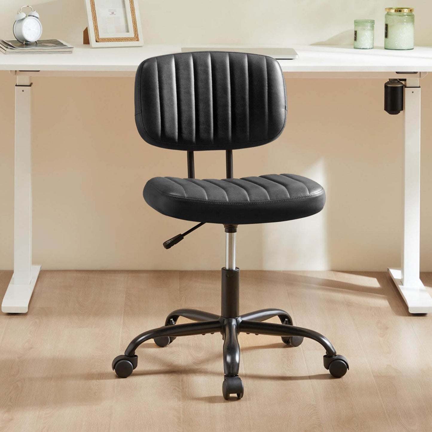 US Local Adjustable Height 360degrees Rolling Swivel Computer Task Chair Without Arm
