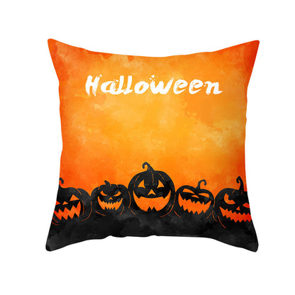 40 Style Halloween Pillowcase Pumpkin Letter Fly Velvet Pillow Cushion Cover