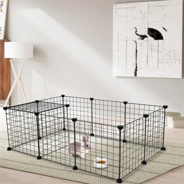 US Local Pet Playpen Small Animal Cage Indoor Portable Metal Wire Yard Fence For Small Animals