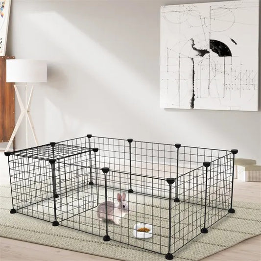 US Local Pet Playpen Small Animal Cage Indoor Portable Metal Wire Yard Fence For Small Animals