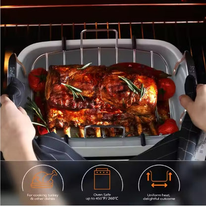 US Local High-Temperature Resistant Chicken Roasting Pan Heat-Resistant Fried Chicken Tray For Oven Baking