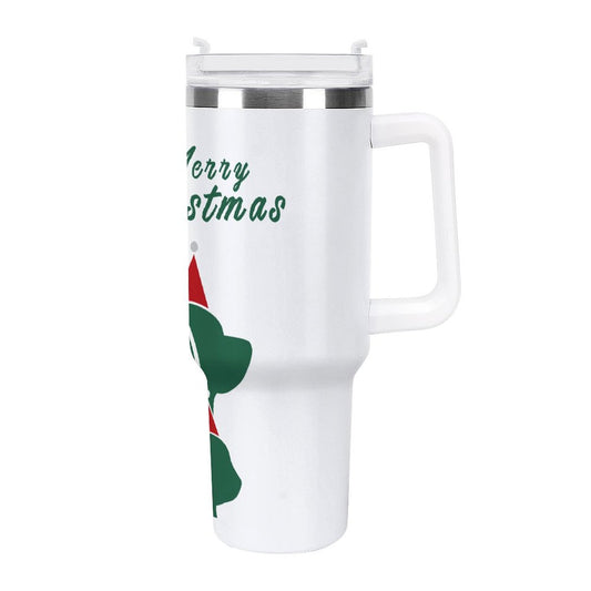 POD US Local 40 oz Large Capacity Car Cup Christmas Dog Cat Silhouette Simple Green