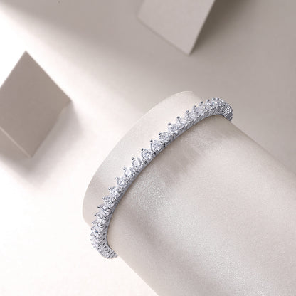 Mark Luxury Fashion Mosan Diamond S925 Silver Bracelet Comparable To Natural Diamonds