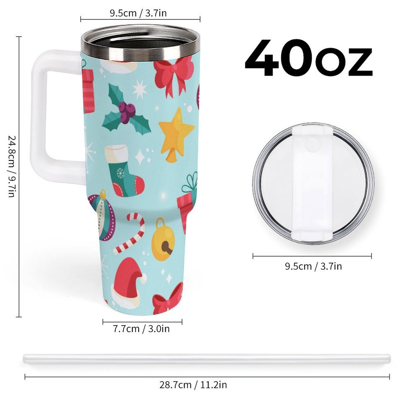 PHDT00166 POD US Local Tumbler 40 oz Large Capacity Car Cup Christmas