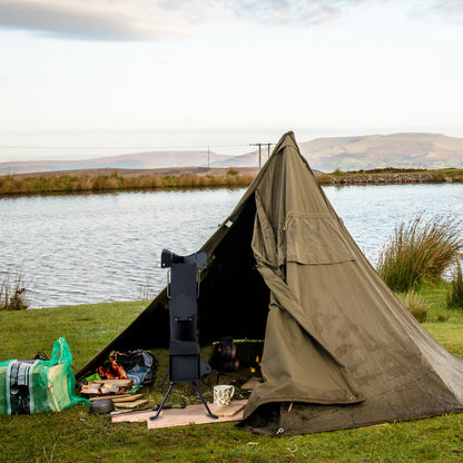 US Local Black Wrought Iron Panels, Camping Stove