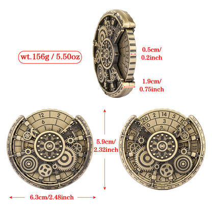 US Local Private Model Time Gear Fingertip Gyroscope Retro Wheel DND Dice Gift Box Set, Role Playing Game Dice On The Table