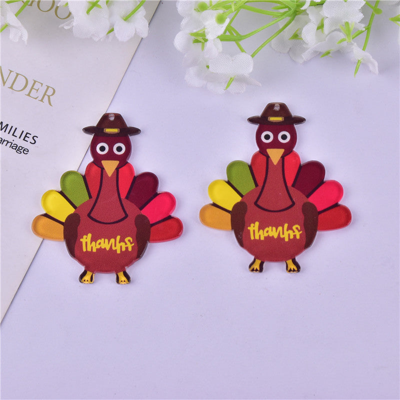 Thanksgiving Turkey Acrylic Phone Case DIY Pendant