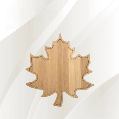Thanksgiving Solid Wood Tray Maple Leaf Fruit Candy