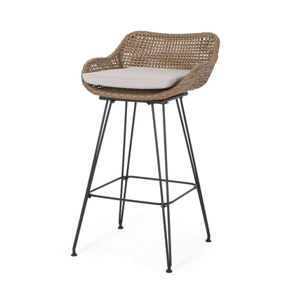 US Local PE Rattan BAR STOOL