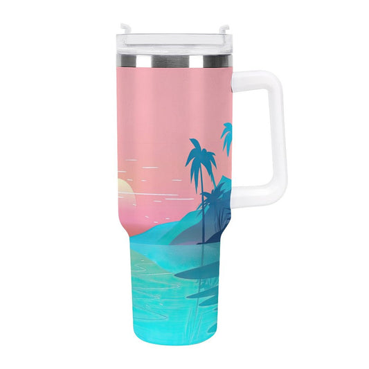 PHDT00512 POD US Local Tumbler 40oz Large Capacity Car Cup Island, Ocean
