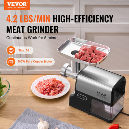 US Local Electric Meat Grinder 4.2 Lbs Min Sausage Stuffer Maker For Home Kitchen