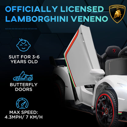 US Local Lamborghini Veneno Licensed 12V Electric Kids Ride on Car with Bluetooth