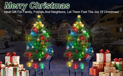 US Local Solar Christmas Tree Lights For 2 Pcs