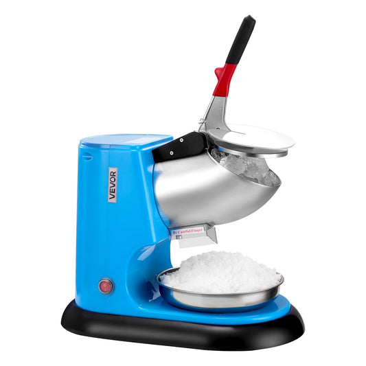 Commercial Ice Crusher 220LBSH Electric Snow Cone Maker Shaved Ice Blue
