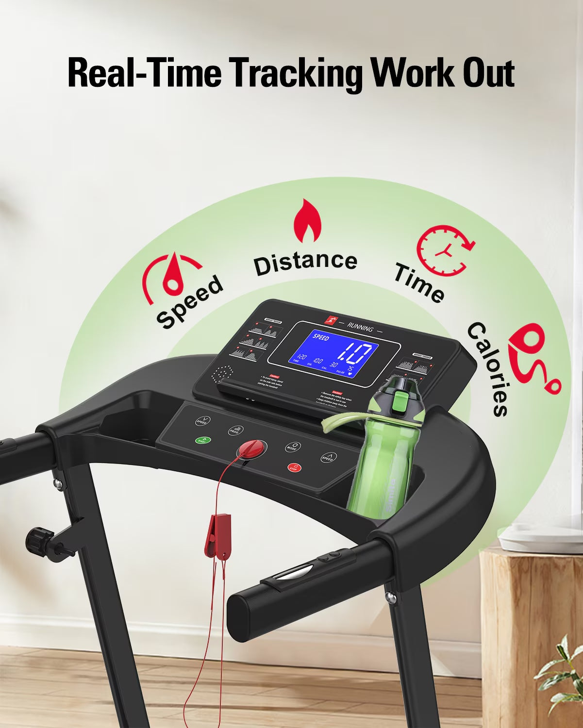 US Local Foldable Treadmill Fitness Walking Machine