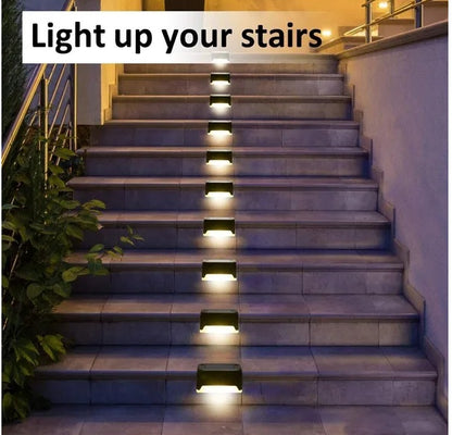 US Local 8 Pack New Solar Deck Lights Outdoor Waterproof LED Steps Lamps For Stairs Fence