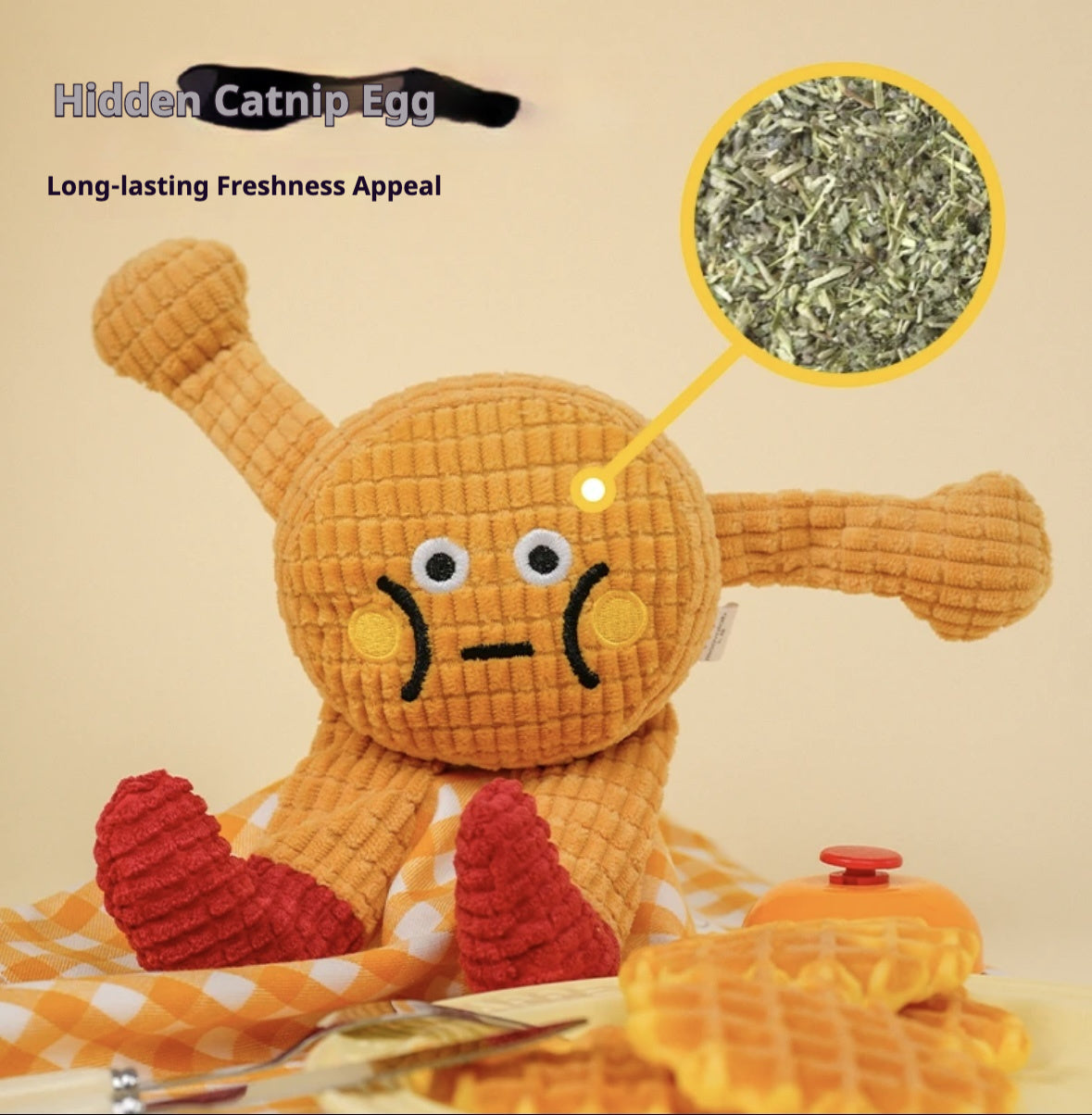 US Local Adorable Squeaky Catnip Toys For Your Cat Or Dog, Perfect For Solo Play, Tough Enough To Chew, Great For Teeth Grinding And Keeping Teeth Clean.