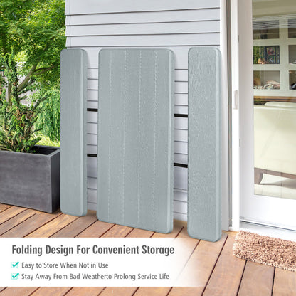 US Local Indoor And Outdoor Folding Picnic Table Bench Set With Wood-like Texture