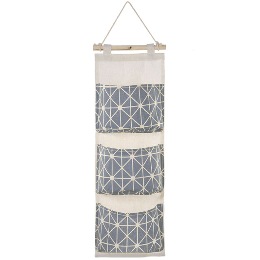 US Local 1 Pc Wall Mounted Storage Bag Door Closet Hanging Storage Bag Organizer Waterproof 3 Pockets Pouch