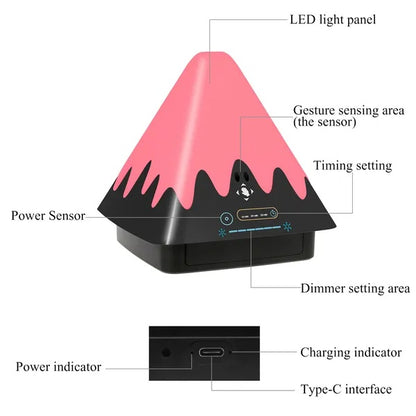 US Local Touch Control Night Light 8-Color Change 6 Level Dimmable Light Brightness Table Lamp Portable Timer Lamp