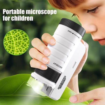 US Local Bio Educational Science Experiment Toy Gift, Microscope For Kids - 5804A Black