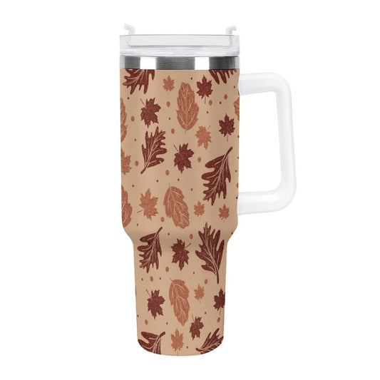 PHDT00484 POD US Local Tumbler 40oz Large Capacity Car Cup Autumn Leaves, Yellow