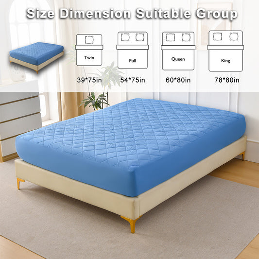 US Local Diamond Grid Ultrasonic Waterproof Mattress Protector