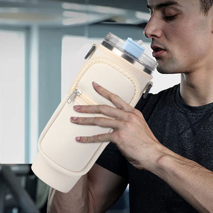 US Local Vacuum Thermal Straw Cup Sleeve Sports Neoprene