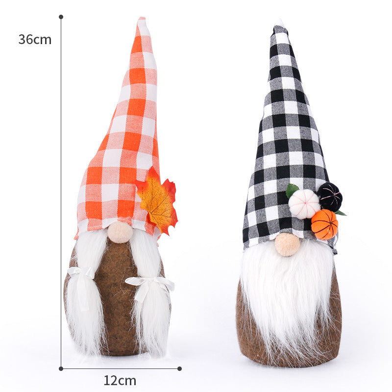 Halloween Pumpkin Doll Faceless Thanksgiving Ornament