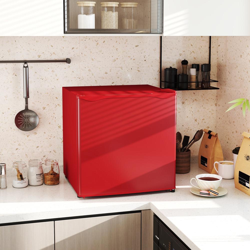 US Local 1.1 Cu.Ft Countertop Mini Freezer, Compact Upright Freezer With Removable Shelves, Red