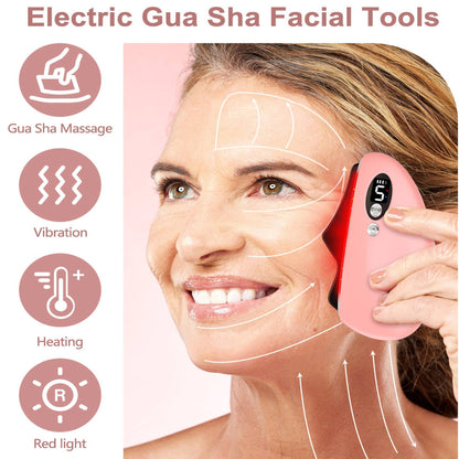 US Local Gua Sha Facial Tool, Electric Black Obsidian Guasha Tool Massage Gua Sha Stone