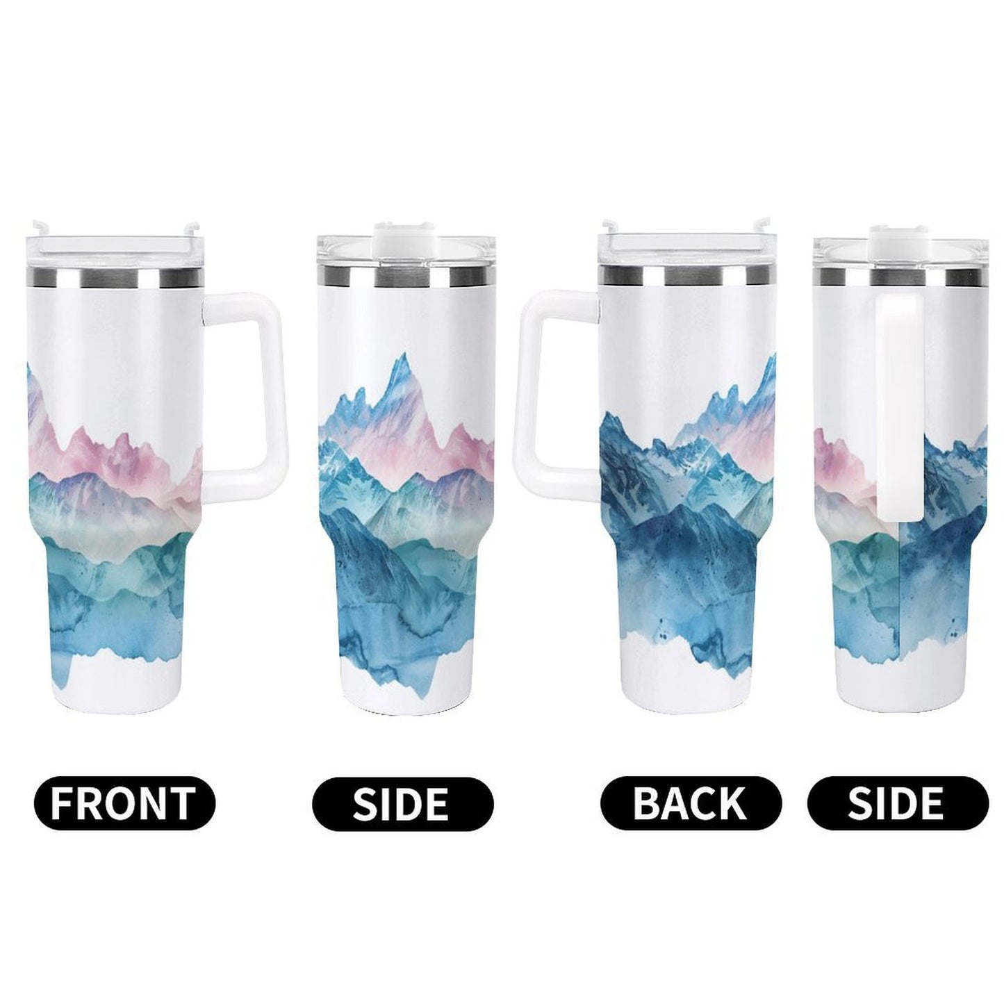 PHDT00213 POD US Local Tumbler 40oz Large Capacity Car Cup Landscape, Ink Painting