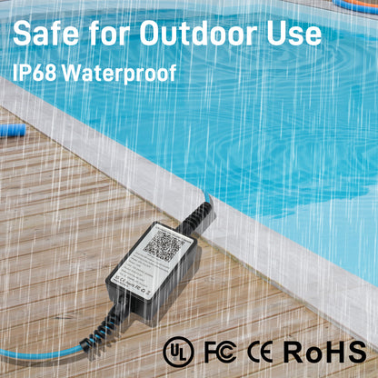 US Local SPL-FLL00X 6-inch 12V 20W Blue Droplet Shaped RGB Pool Light 26FT