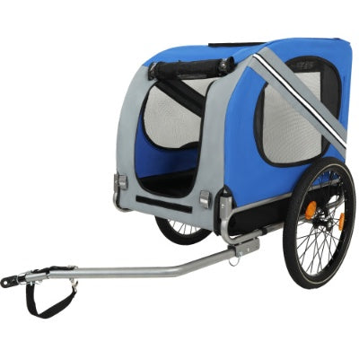 US Local Large Folding Bike Trailer For Dogs 120LB Capacity All-Terrain Pet Carrier, Durable Steel Frame For Cycling, Jogging, Camping Outdoor Adventures