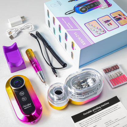 US Local 45000RPM Professional Nail Drill Kit, Nail Polishing Machine Includes Polishing Head And Drill Head, Basic Nail Tool Kit. Nail File Machine Kit Used For Removing Acrylic Gel Nails During Polishing, Be