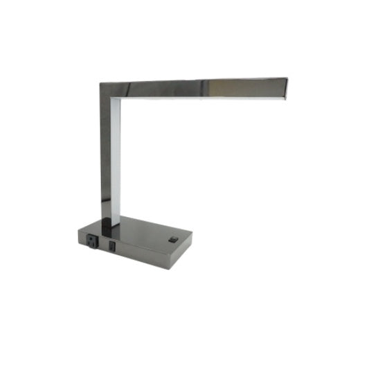 US Local Modern LED Desk Lamp With USB & Power Outlet